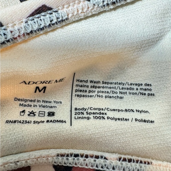 Adore Me Calypso Contour Leopard Print One Piece Bare Back Swimsuit Size Med NWT - Picture 10 of 10